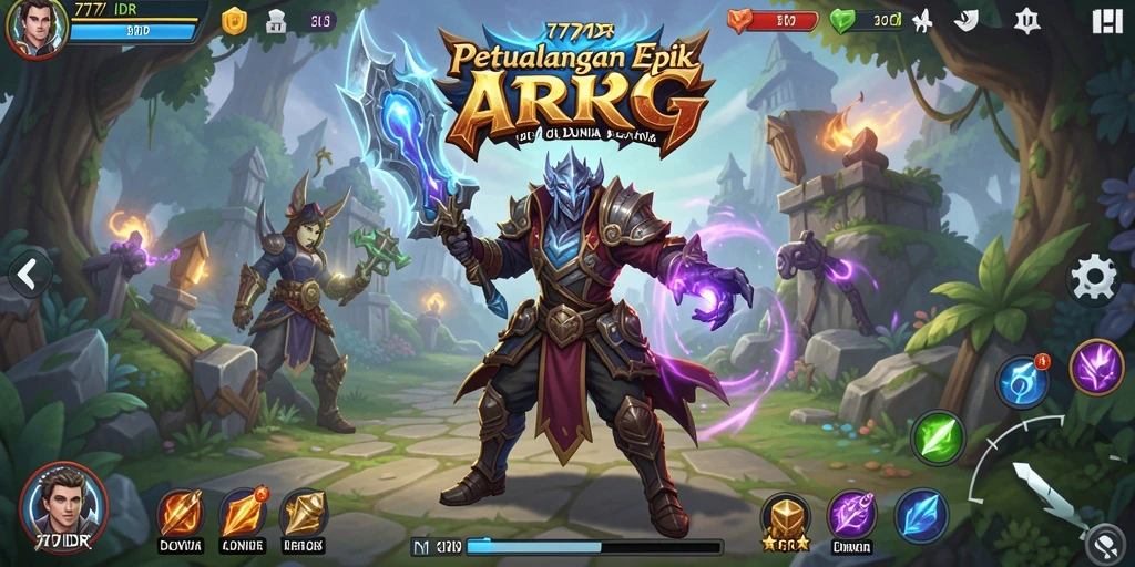 Tampilan gameplay mendebarkan dalam 777IDR saat melawan monster.