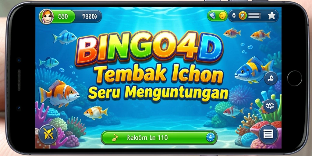 Gameplay seru BINGO4D saat menembak ikan.
