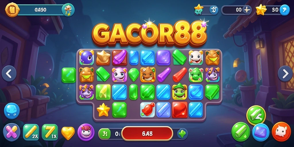 Tampilan strategi dan gameplay seru GACOR88.