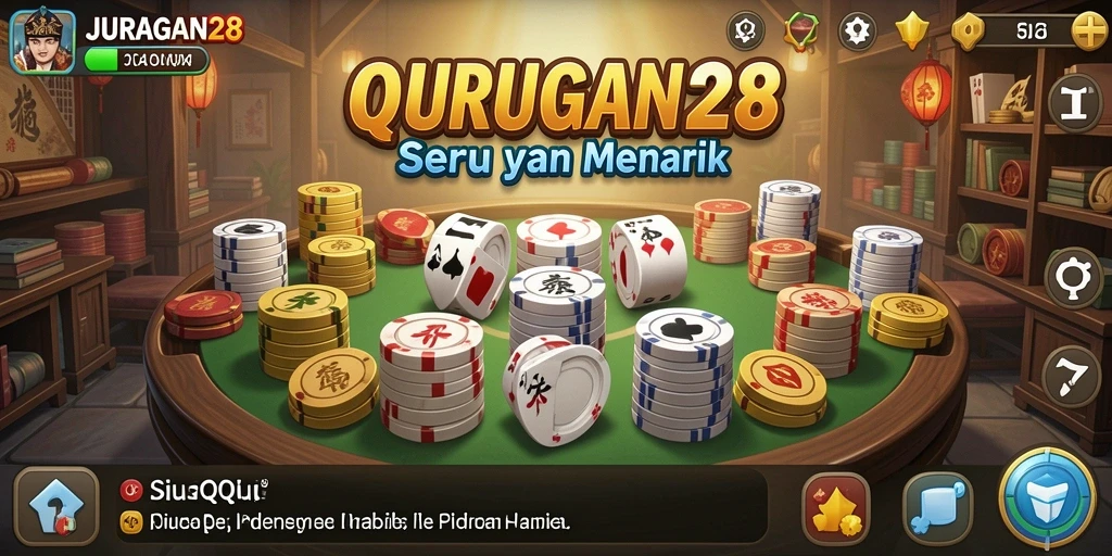 Screenshot utama JURAGAN28 menampilkan gameplay QiuQiu yang seru.