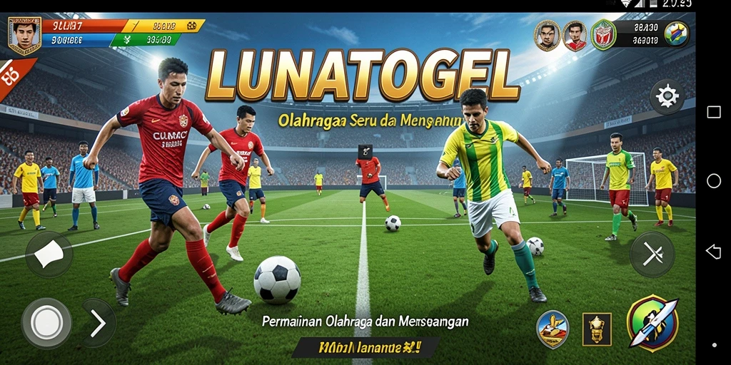 Screenshot utama LUNATOGEL menampilkan gameplay yang kompetitif dan seru.