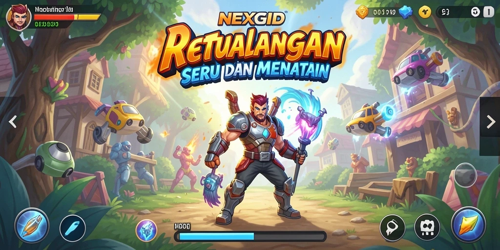 Tampilan screenshot gameplay seru dari NEXGID di arena Arcade