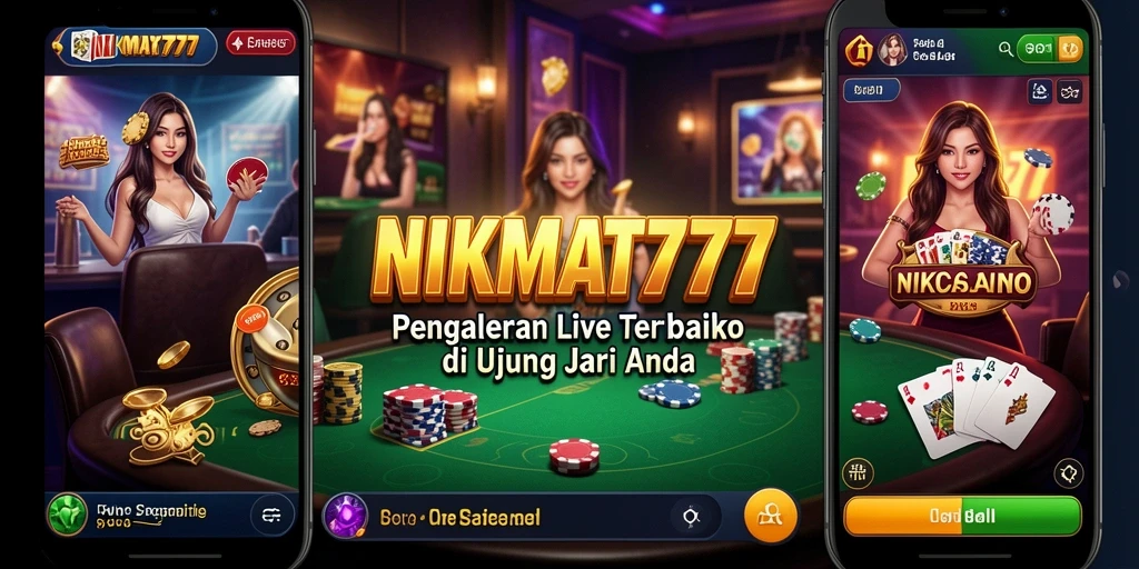 Gamer menikmati suasana Live Casino dengan dealer profesional.