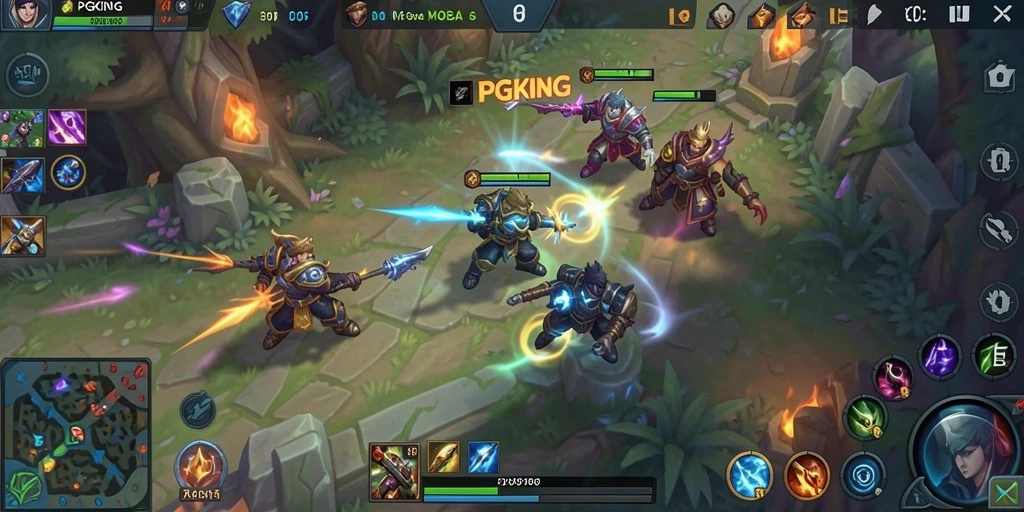 Tampilan menarik gameplay PGKING yang menegangkan dan strategis.