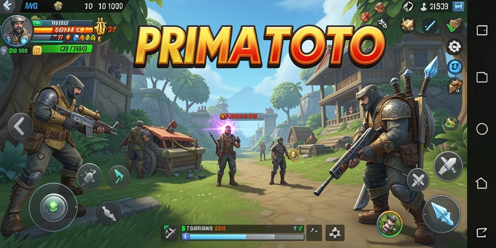Tangkapan layar gameplay PRIMATOTO dengan aksi strategi yang intens.