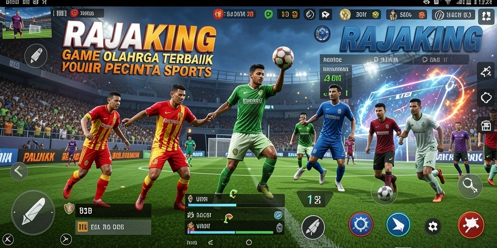 Tampilan seru dari gameplay olahraga di RAJAKING.