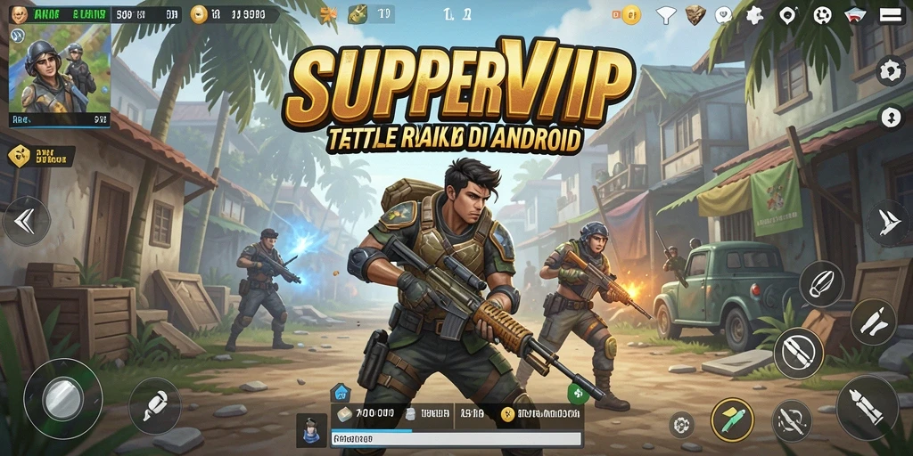 Gameplay dinamis dalam SUPERVIP menampilkan aksi pertempuran yang seru.
