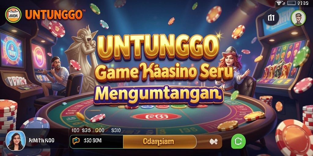 Tampilan menarik dari gameplay UNTUNGGO dengan suasana kasino yang mendebarkan.